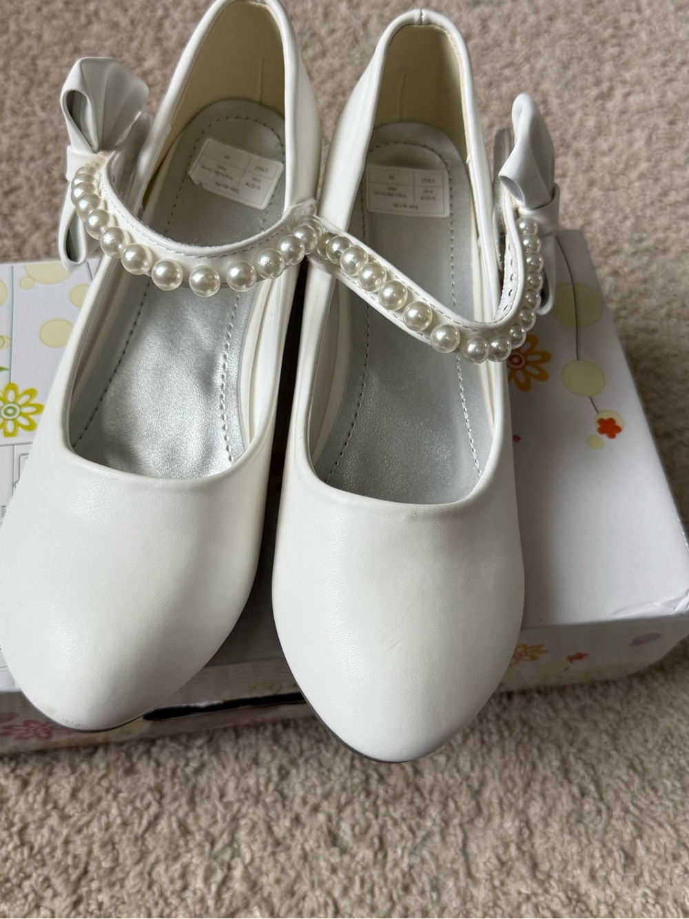 Girls off-White Pearl Mary Jane Dress Shoes